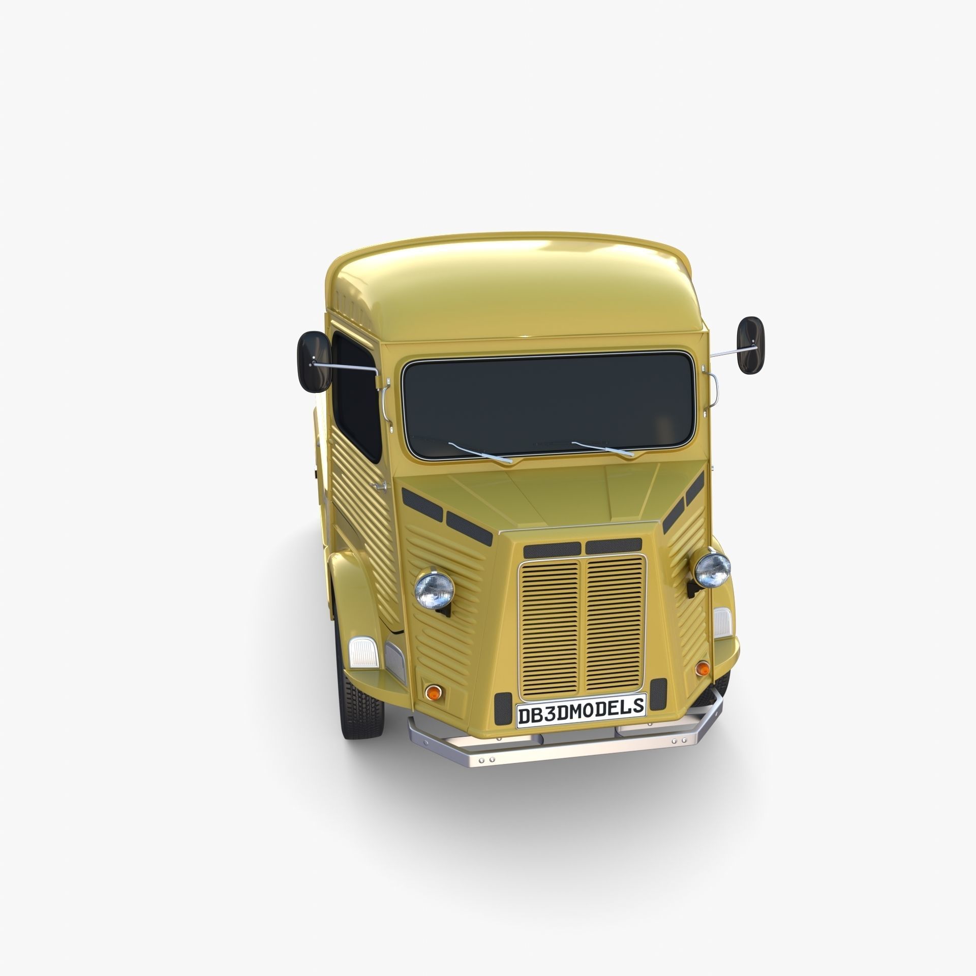 Generic 40s Van Pick Up v3 3D model_9