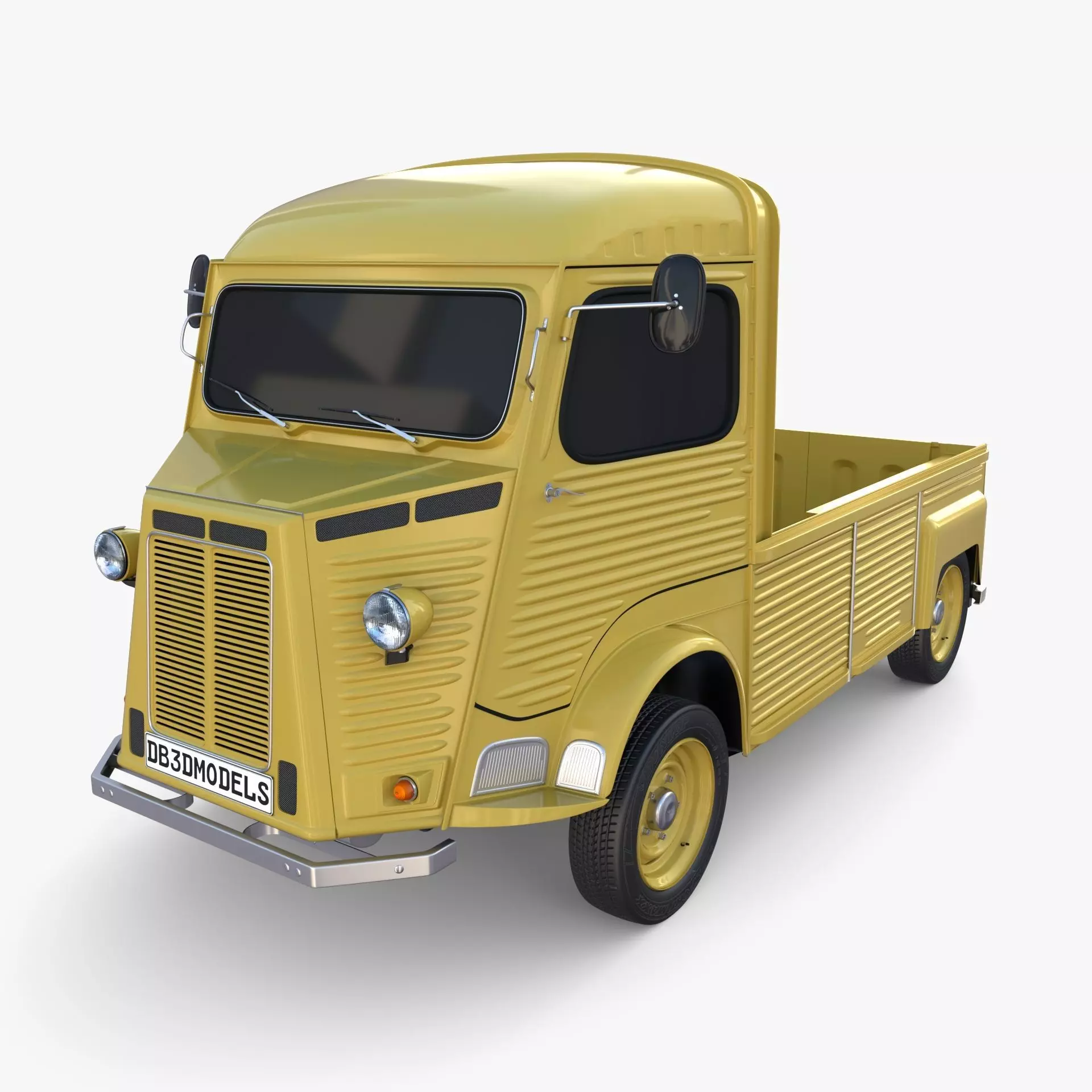 Generic 40s Van Pick Up v3 3D model_0