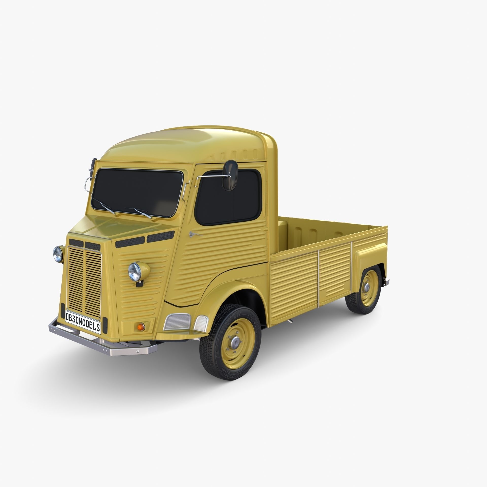Generic 40s Van Pick Up v3 3D model_2
