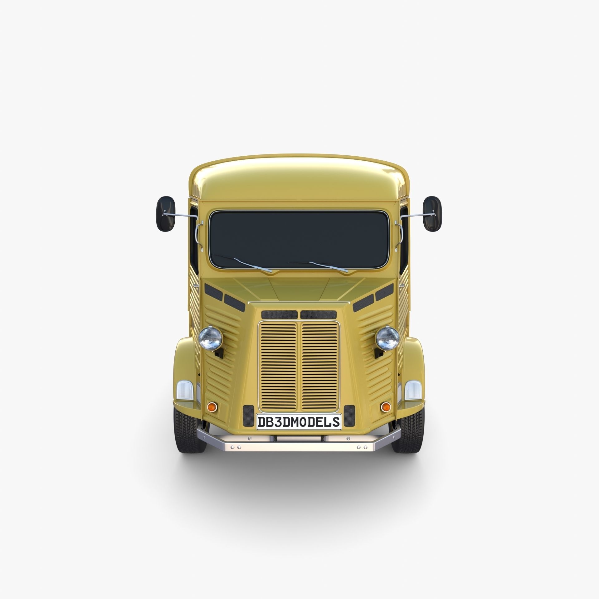Generic 40s Van Pick Up v3 3D model_1