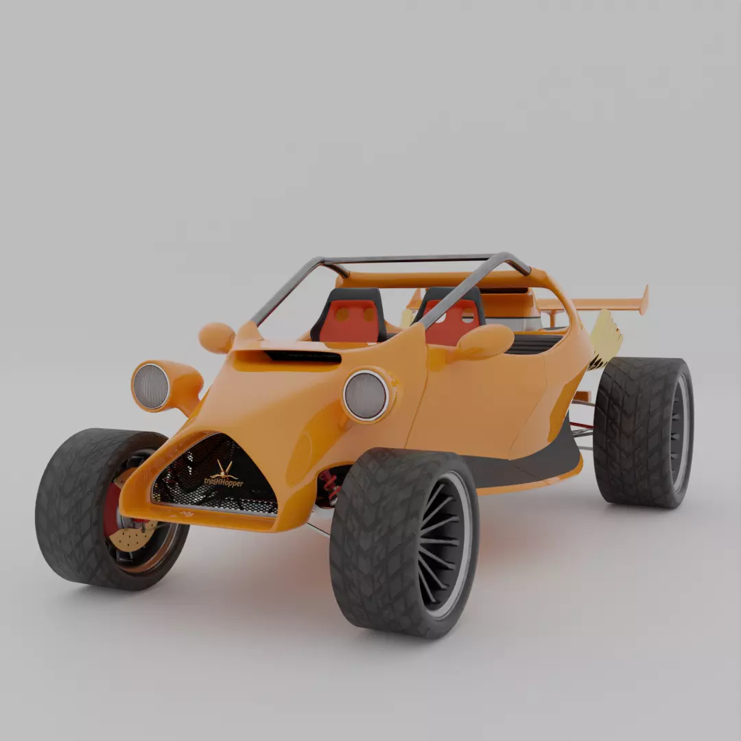 The Trashhopper car Low-poly 3D model