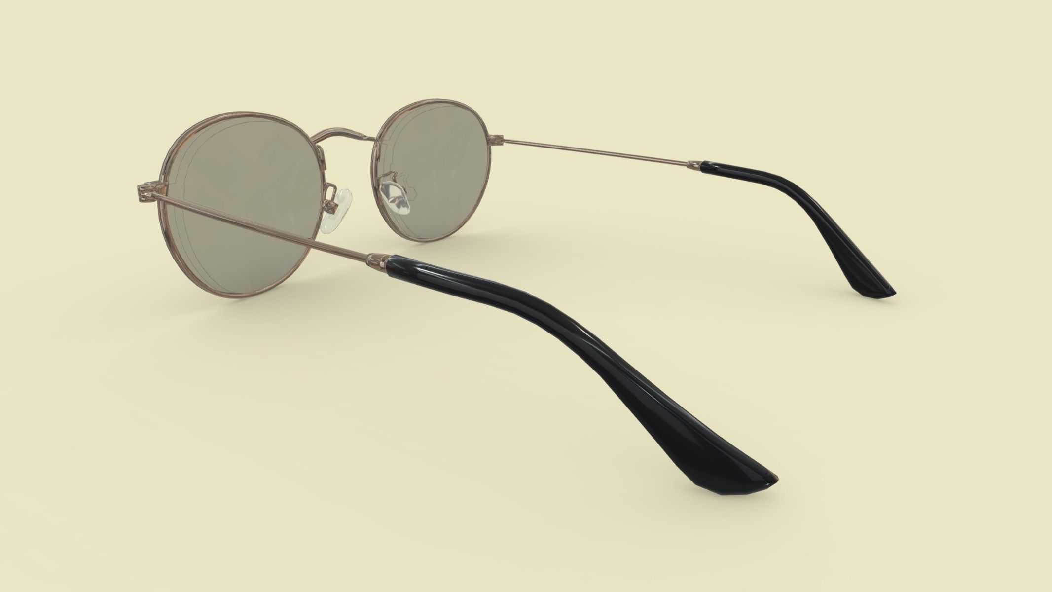 Round Polarized Sunglasses Low Poly PBR Realistic Low-poly 3D model_6