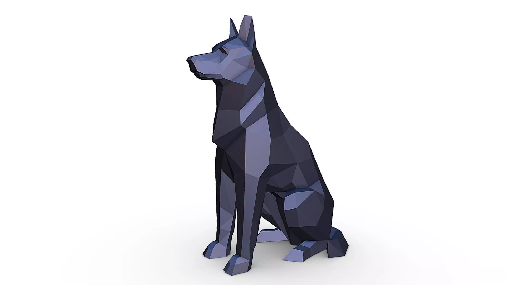 German shepherd figure 3D print model