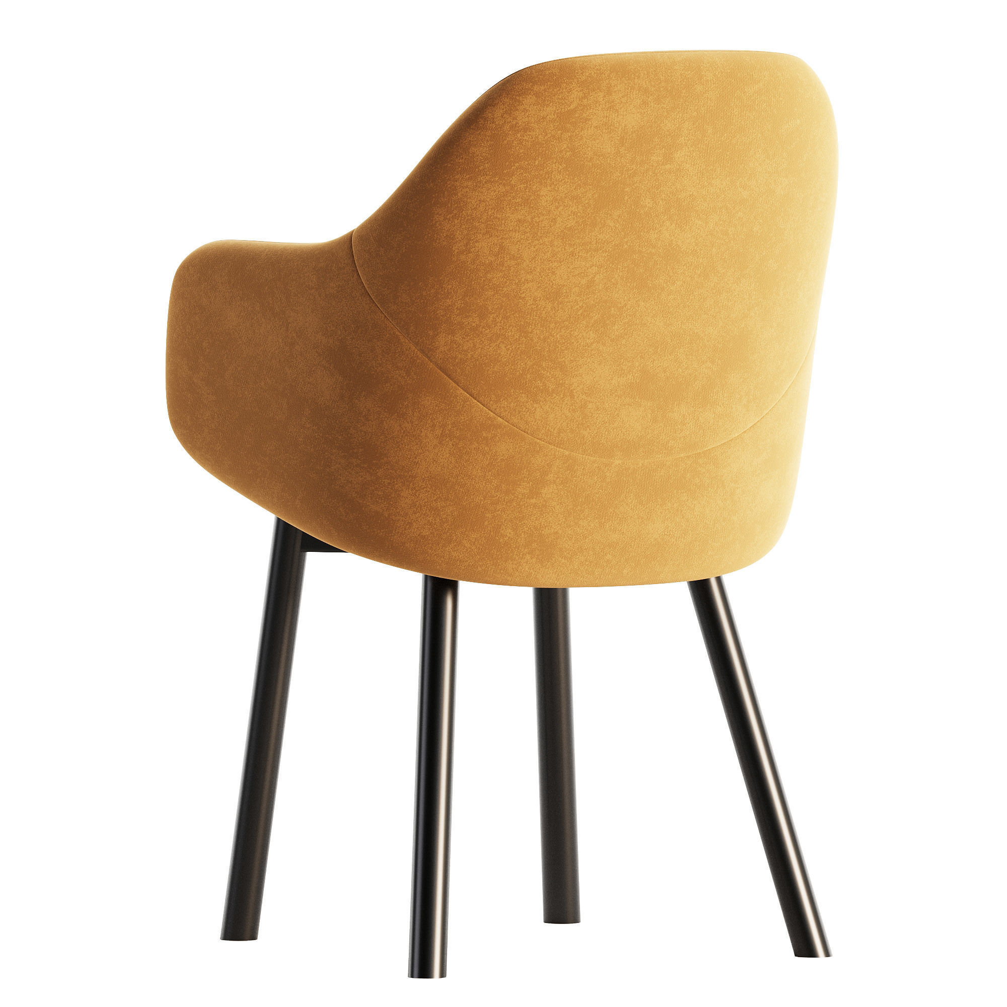 ALBU Easy chair with armrests By TON 3D model_4