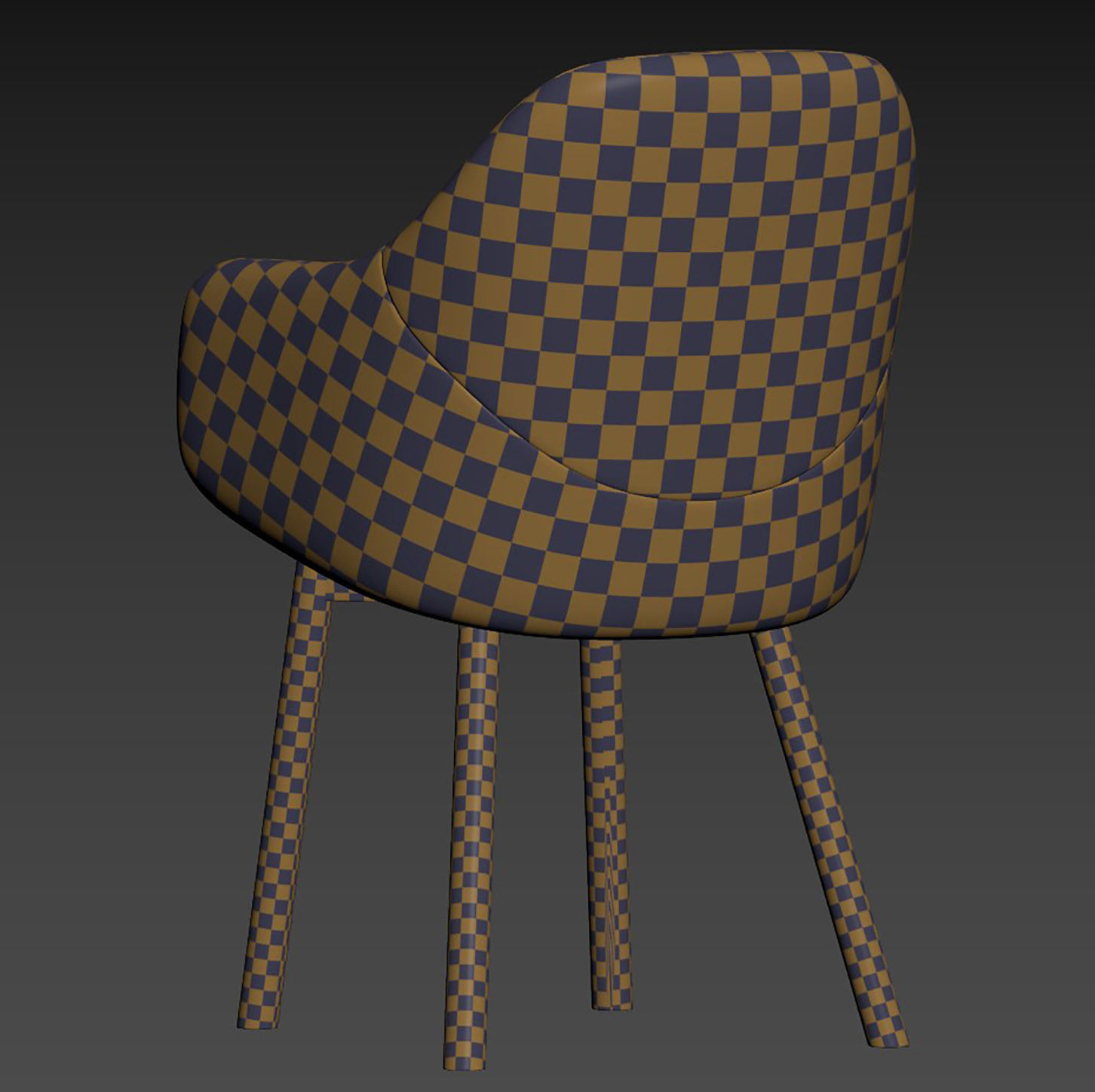 ALBU Easy chair with armrests By TON 3D model_8