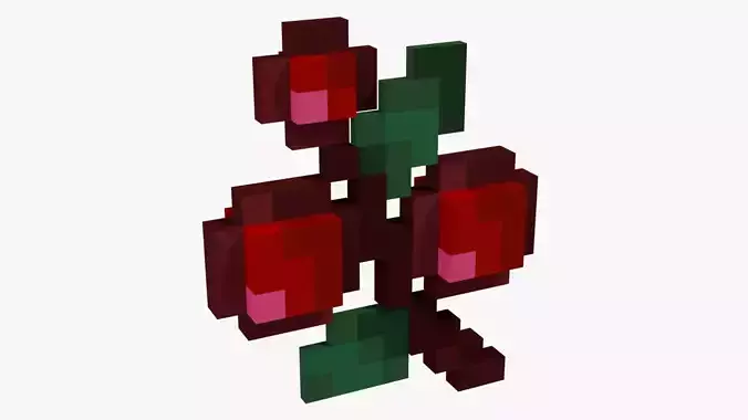 Minecraft Sweet Berries Low-poly 3D model