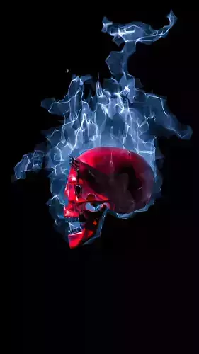 skull with smoke wallpaper hd