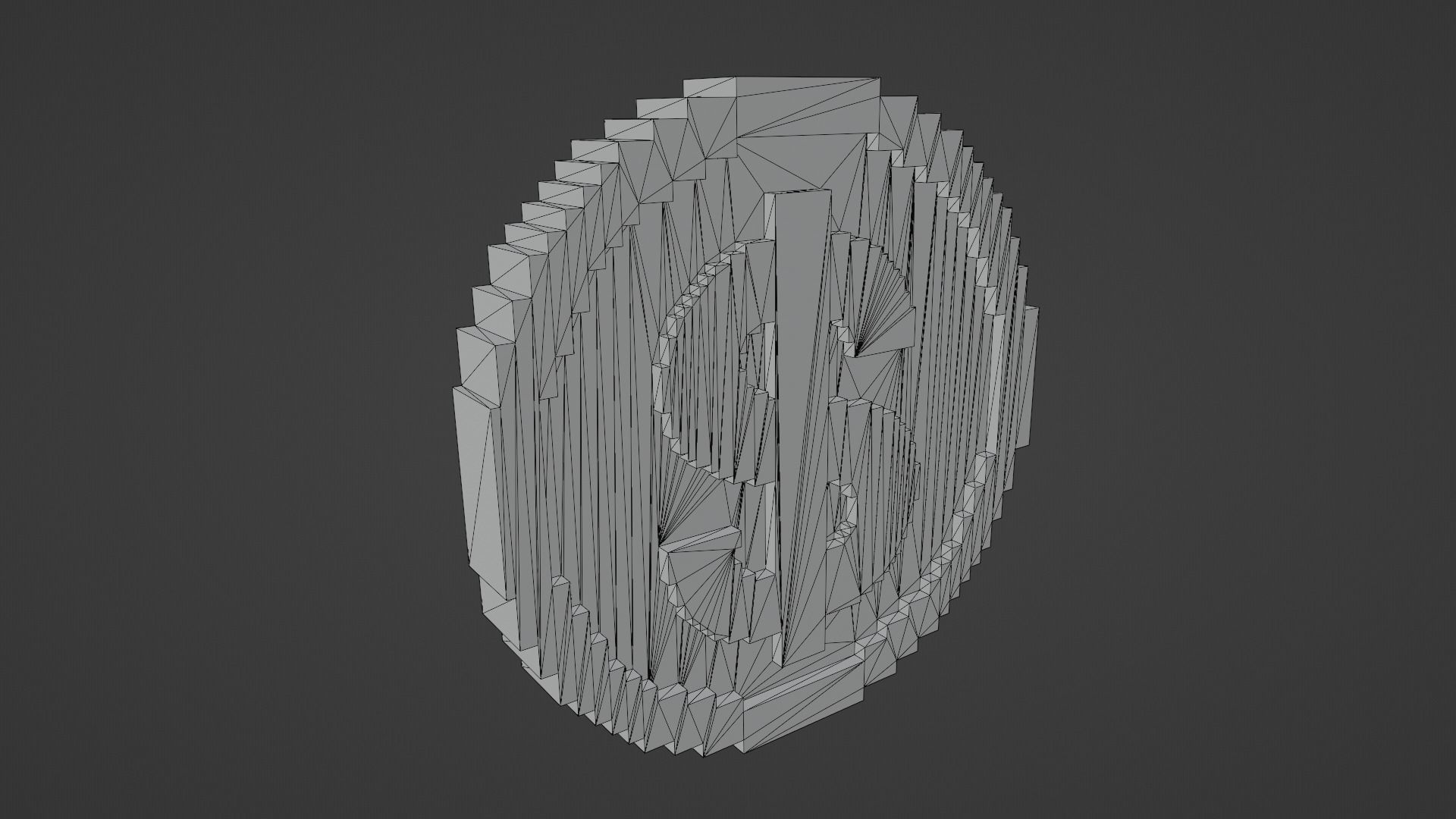 Voxel Dollar Coin Low-poly 3D model_12