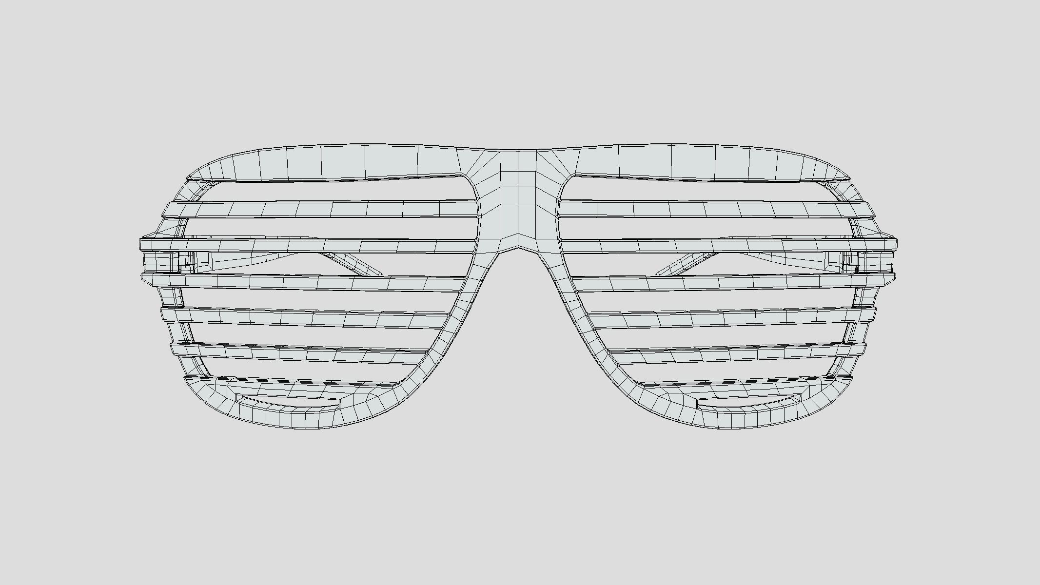 Shutter Glasses Low Poly PBR Realistic  Low-poly 3D model_1
