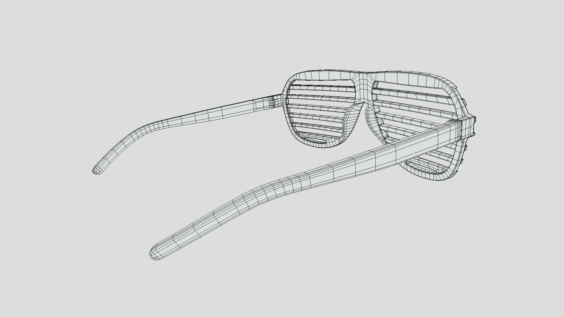 Shutter Glasses Low Poly PBR Realistic  Low-poly 3D model_5