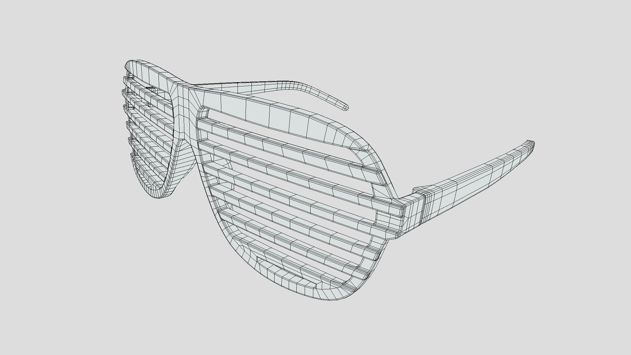 Shutter Glasses Low Poly PBR Realistic  Low-poly 3D model_8