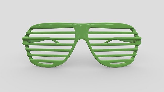 Shutter Glasses Low Poly PBR Realistic  Low-poly 3D model