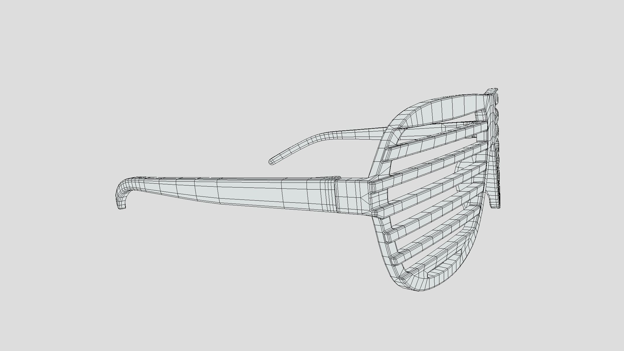 Shutter Glasses Low Poly PBR Realistic  Low-poly 3D model_3