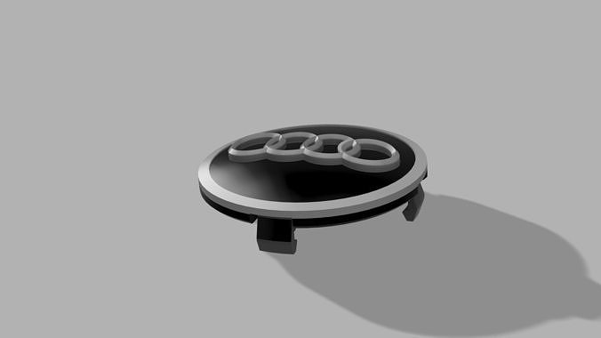 Audi wheel cap 60mm 3D print model