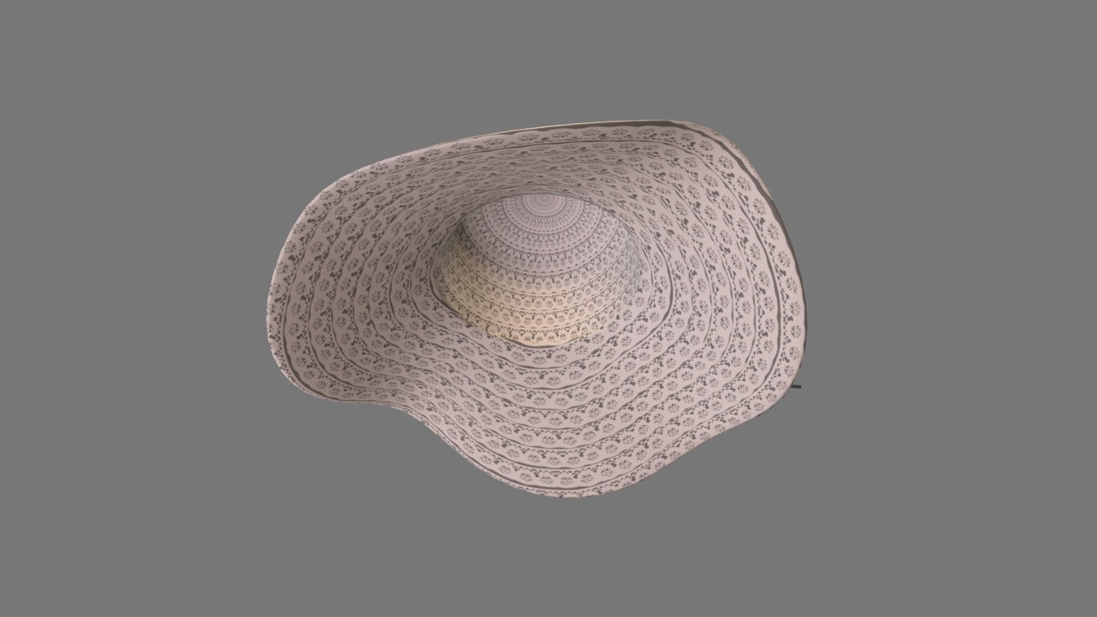  Summer Beach Sun Hats Low Poly PBR Realistic Low-poly 3D model_5