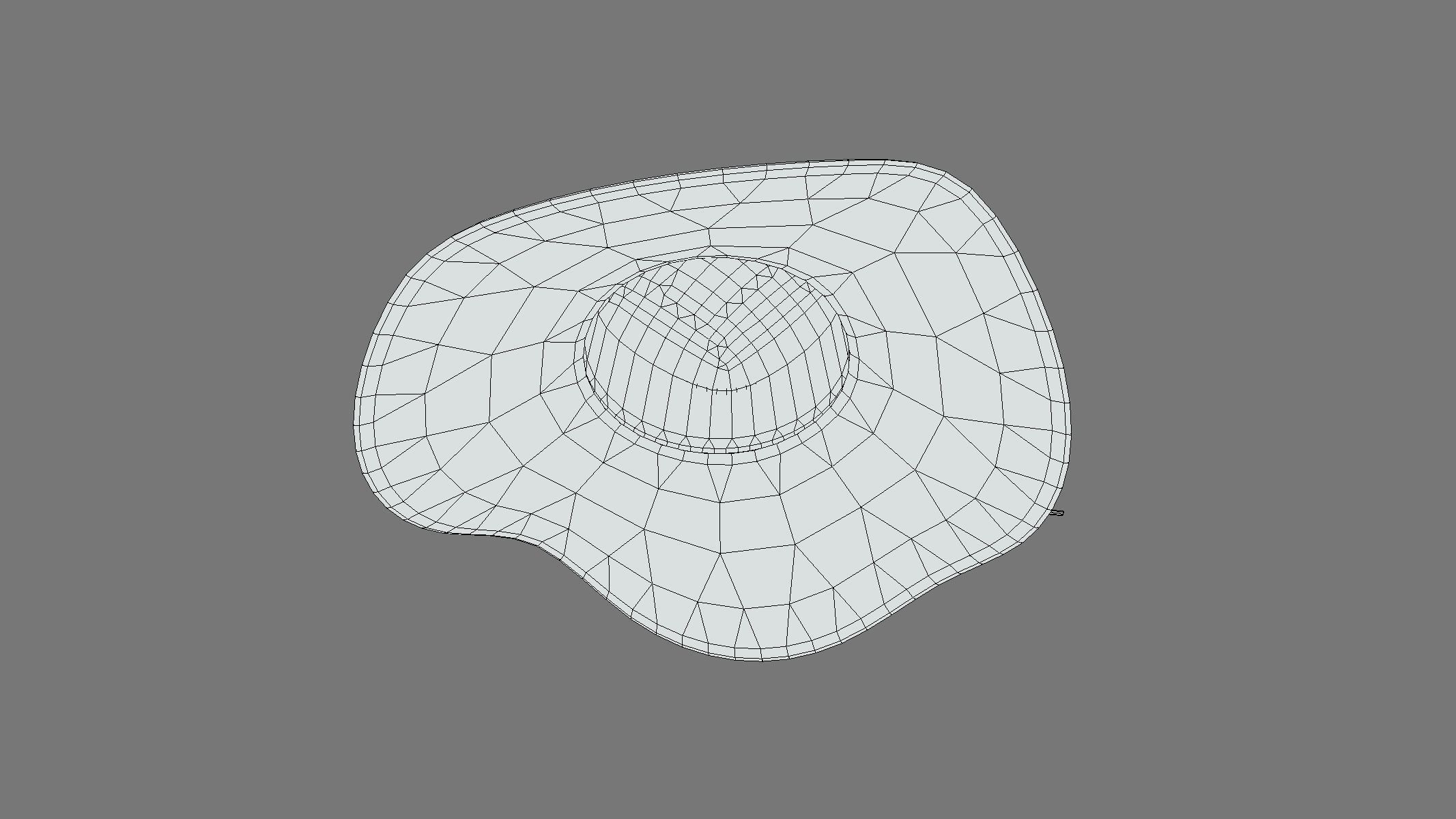  Summer Beach Sun Hats Low Poly PBR Realistic Low-poly 3D model_6