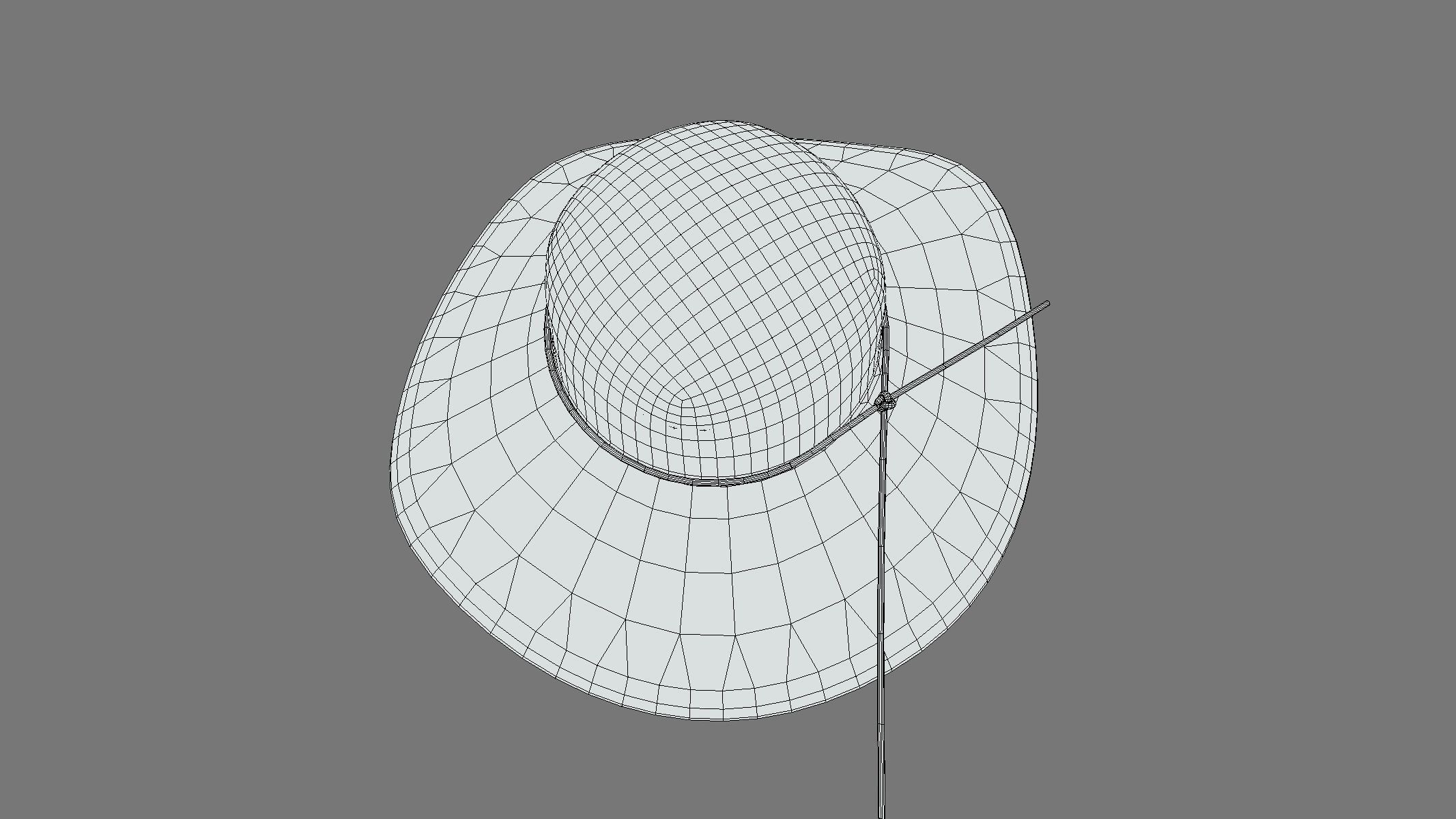  Summer Beach Sun Hats Low Poly PBR Realistic Low-poly 3D model_4
