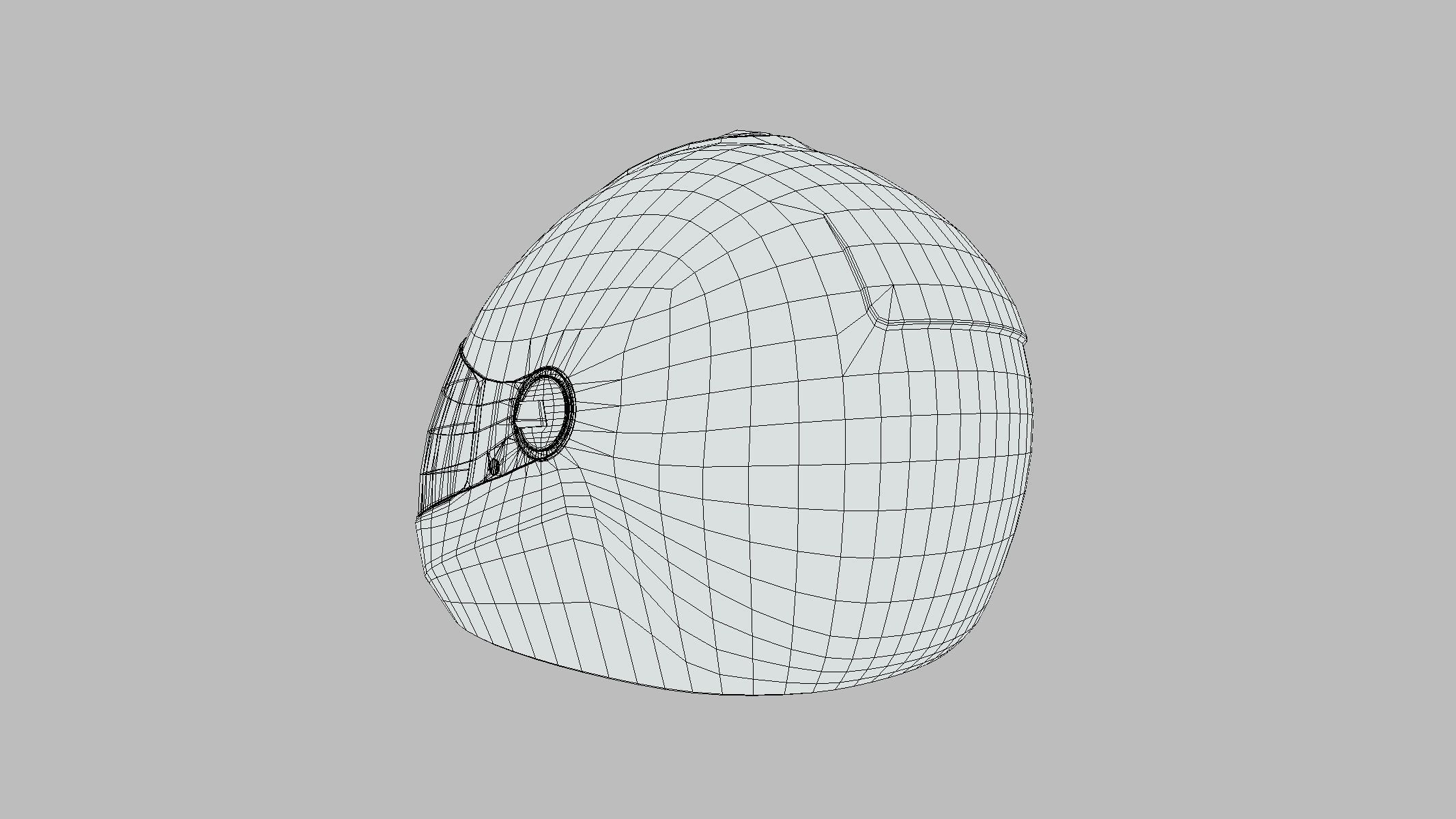 Superbike Helmet Low Poly PBR Realistic Low-poly 3D model_6