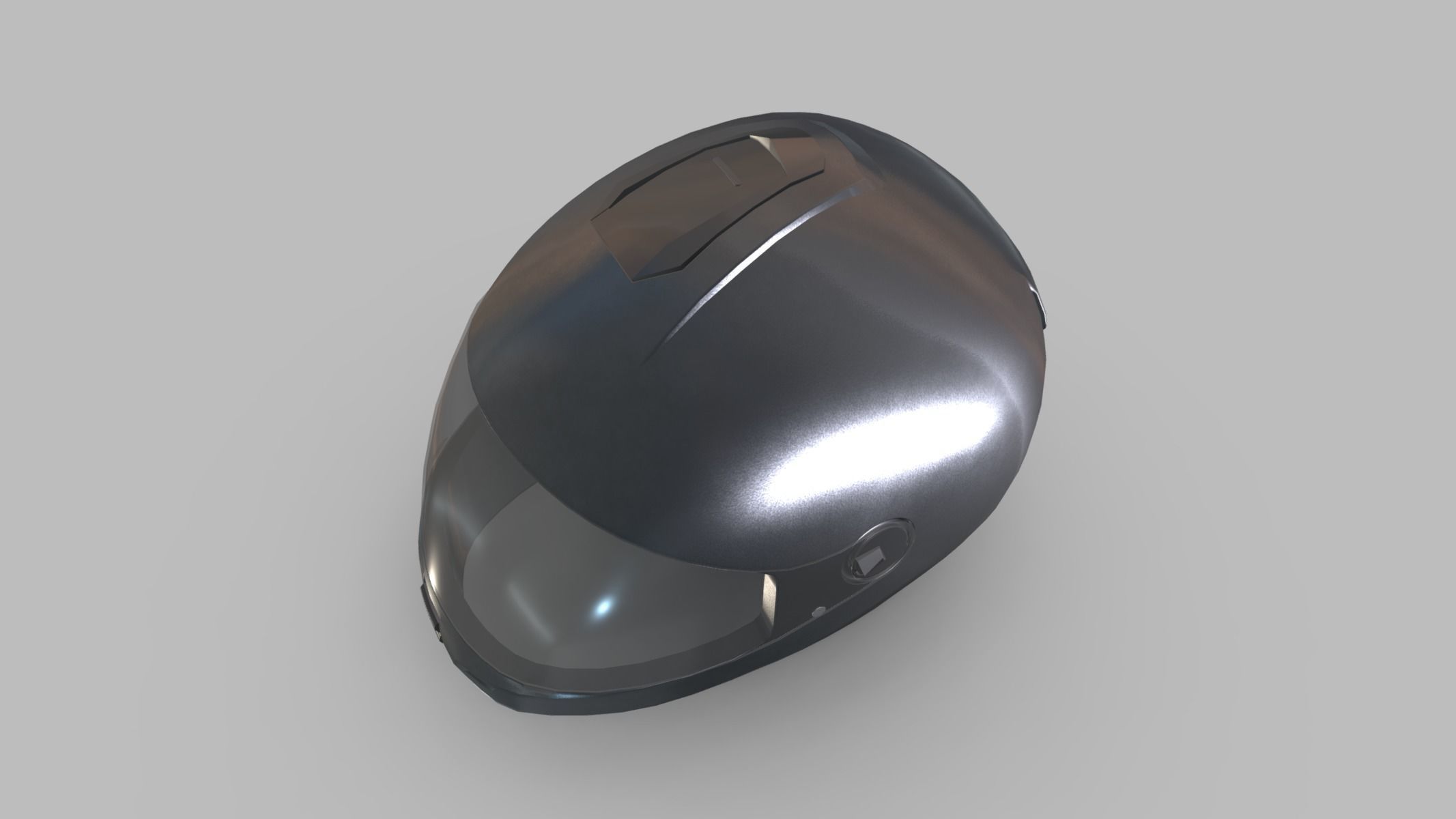 Superbike Helmet Low Poly PBR Realistic Low-poly 3D model_7