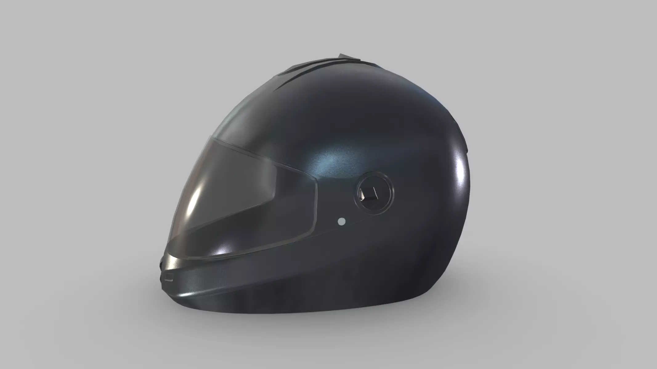 Superbike Helmet Low Poly PBR Realistic Low-poly 3D model_0