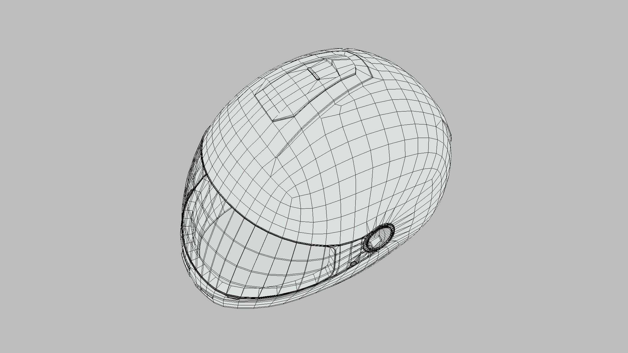 Superbike Helmet Low Poly PBR Realistic Low-poly 3D model_8