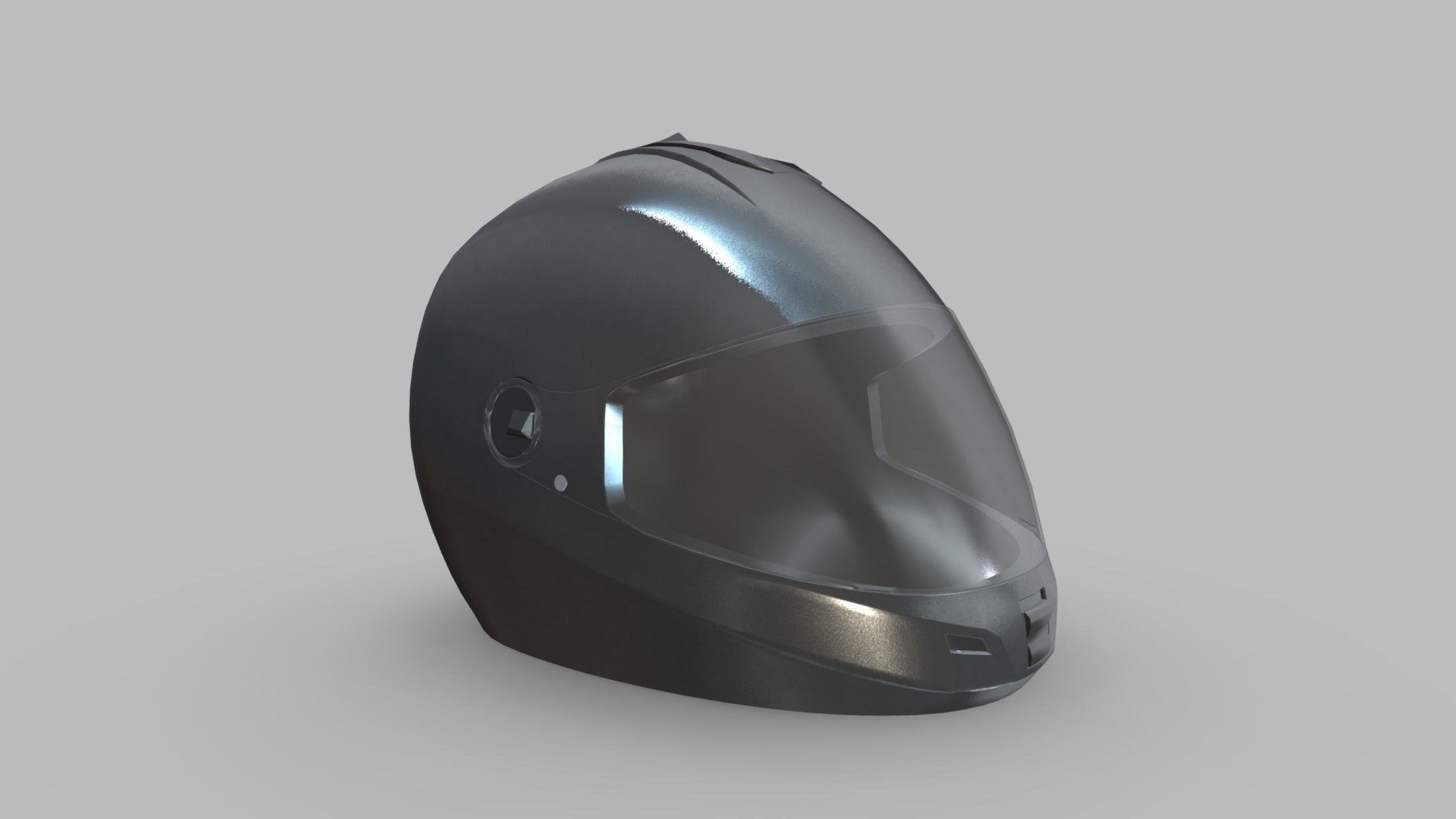 Superbike Helmet Low Poly PBR Realistic Low-poly 3D model_2