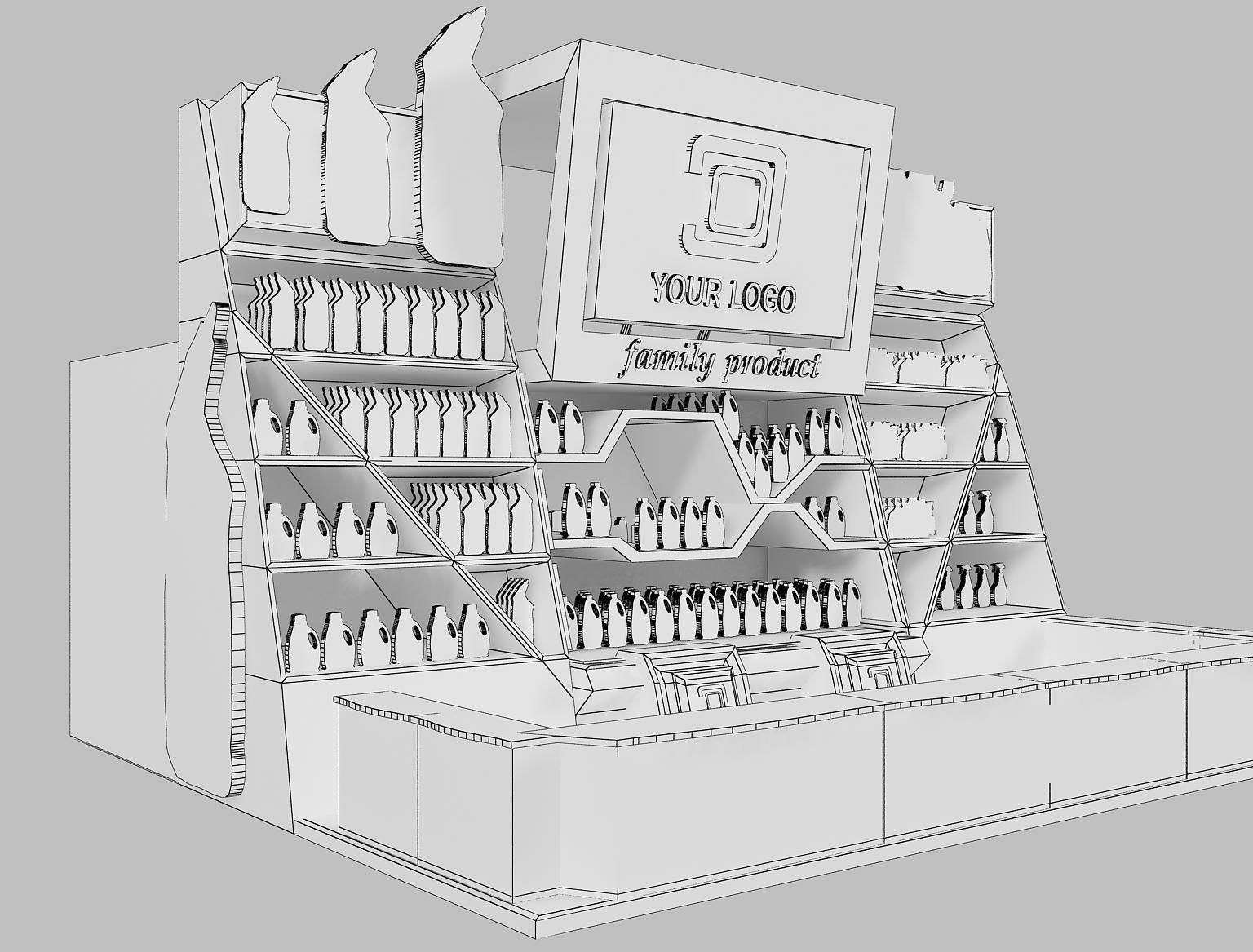 Booth Exhibition Stand a22 3D model_15