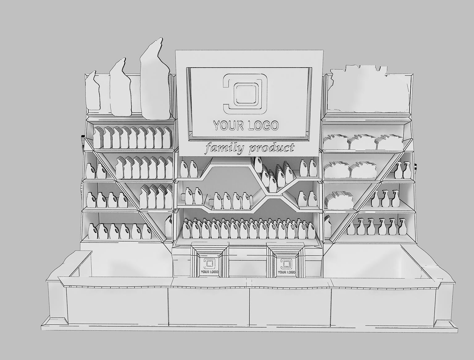 Booth Exhibition Stand a22 3D model_3