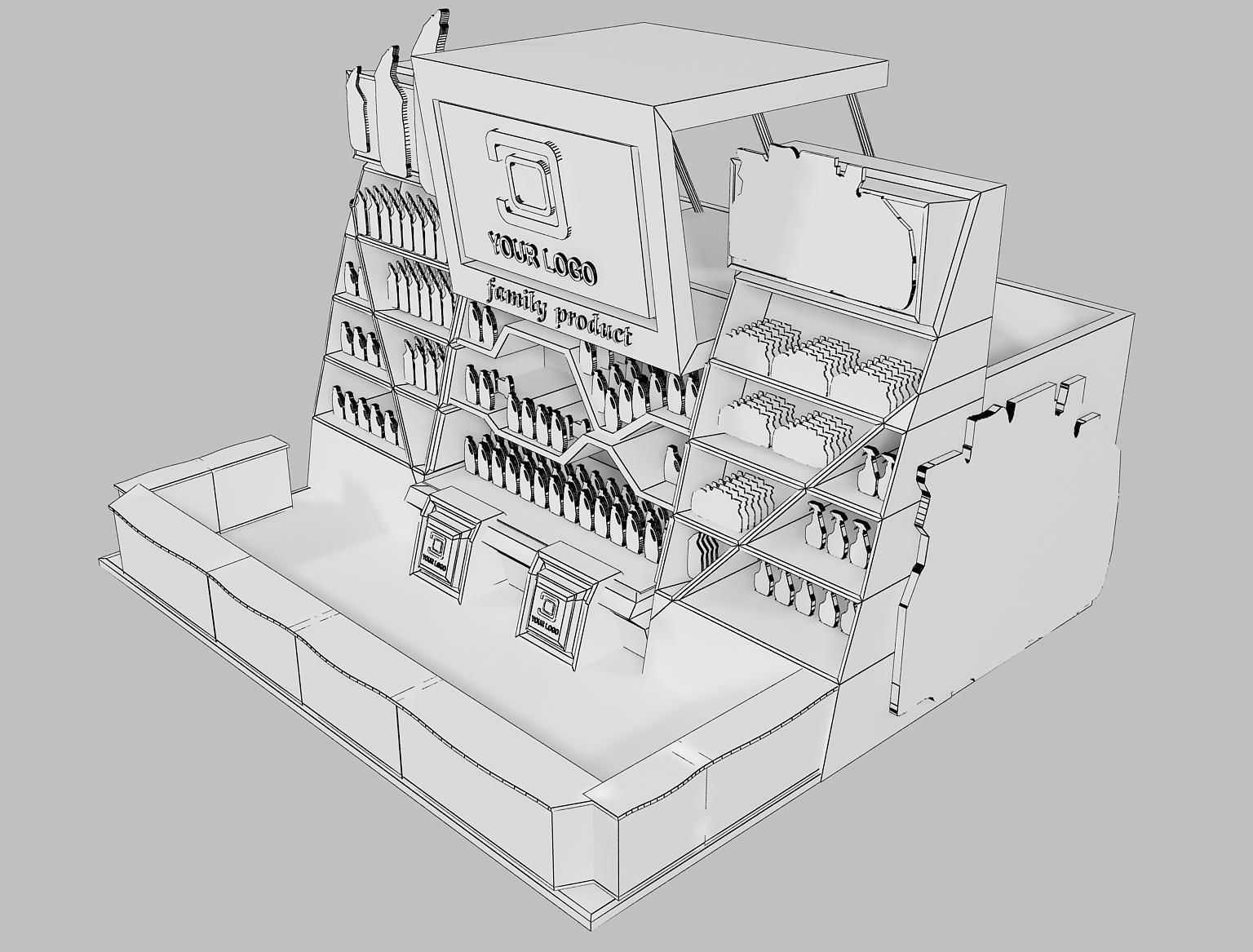 Booth Exhibition Stand a22 3D model_11