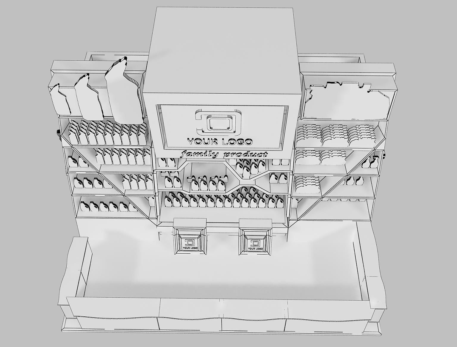 Booth Exhibition Stand a22 3D model_13