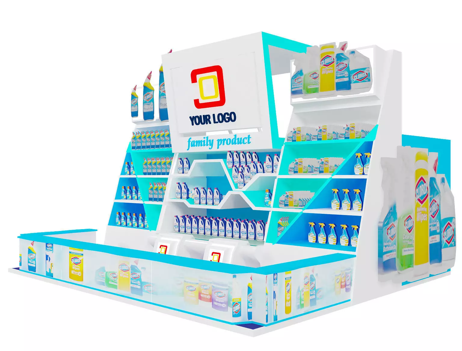 Booth Exhibition Stand a22 3D model_0