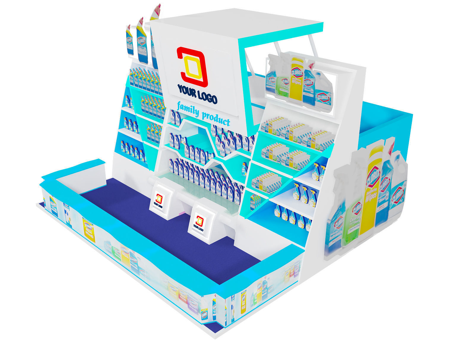 Booth Exhibition Stand a22 3D model_10