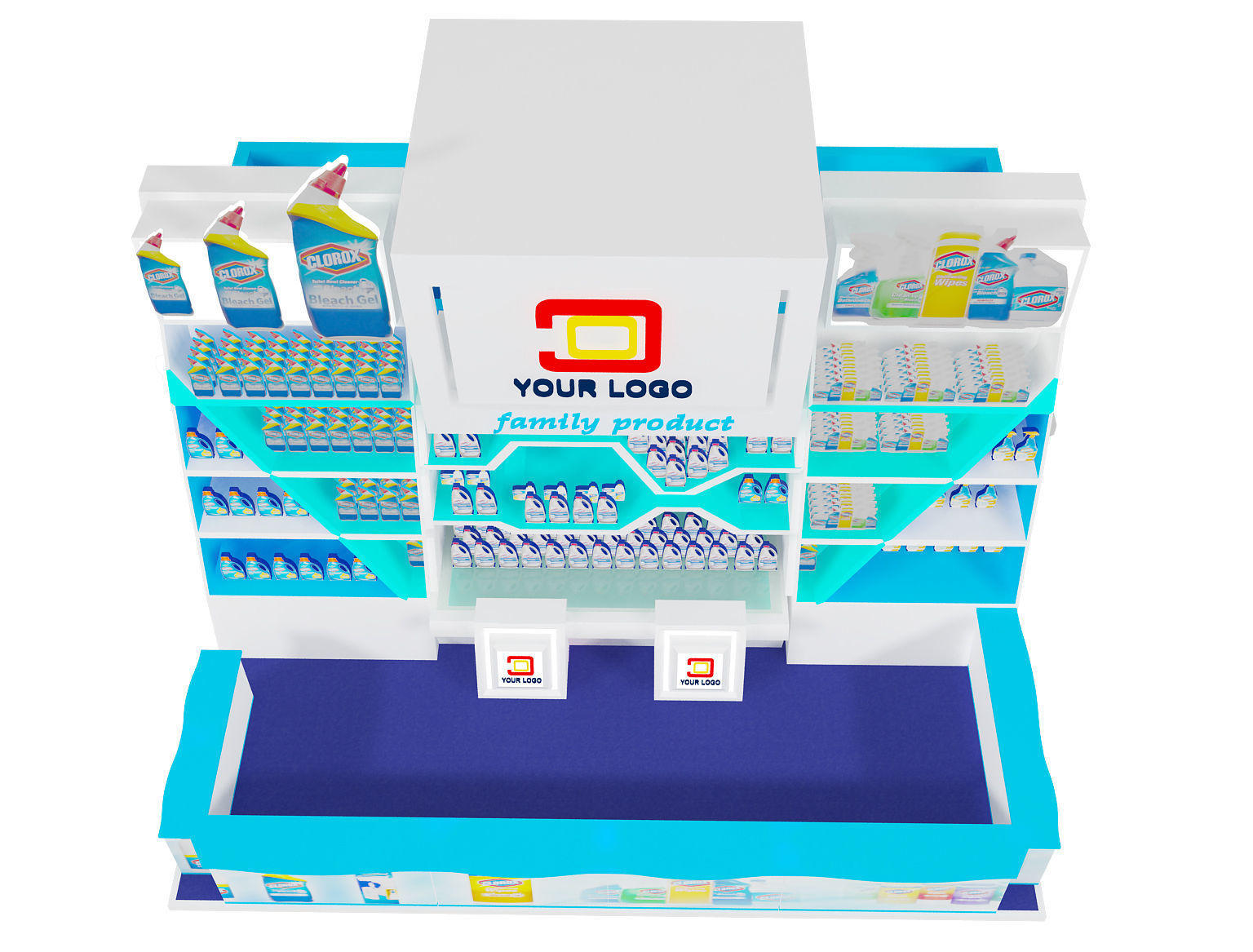 Booth Exhibition Stand a22 3D model_12