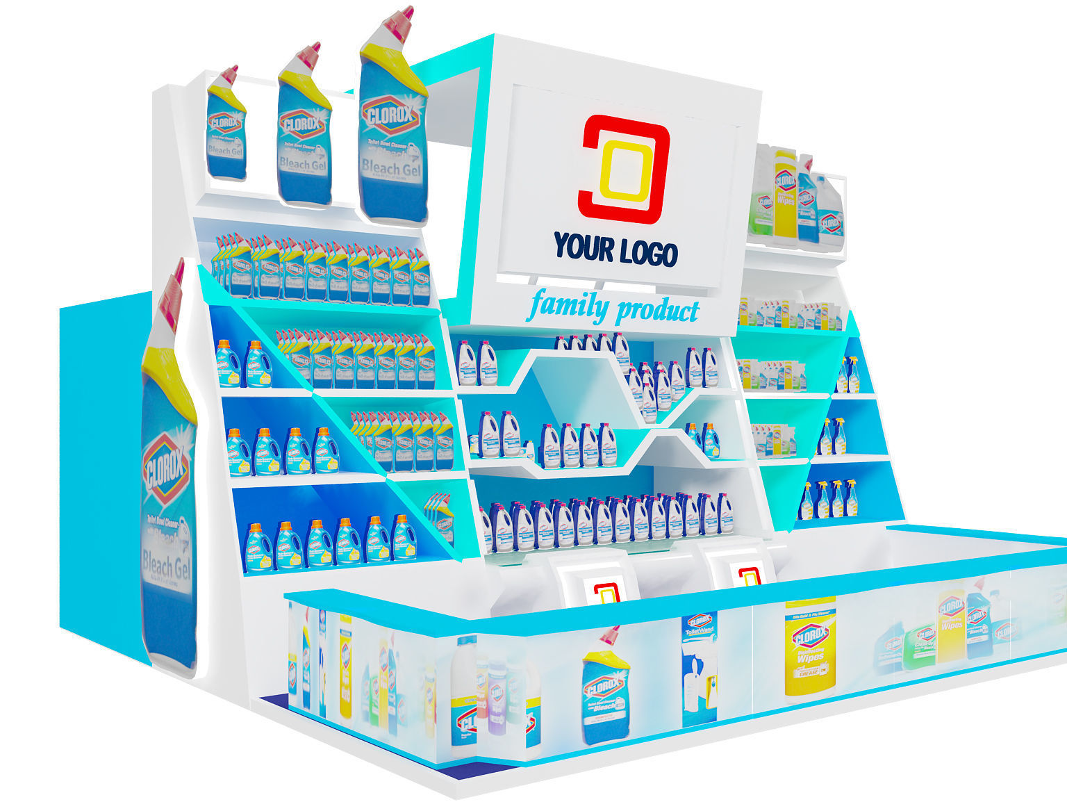 Booth Exhibition Stand a22 3D model_14