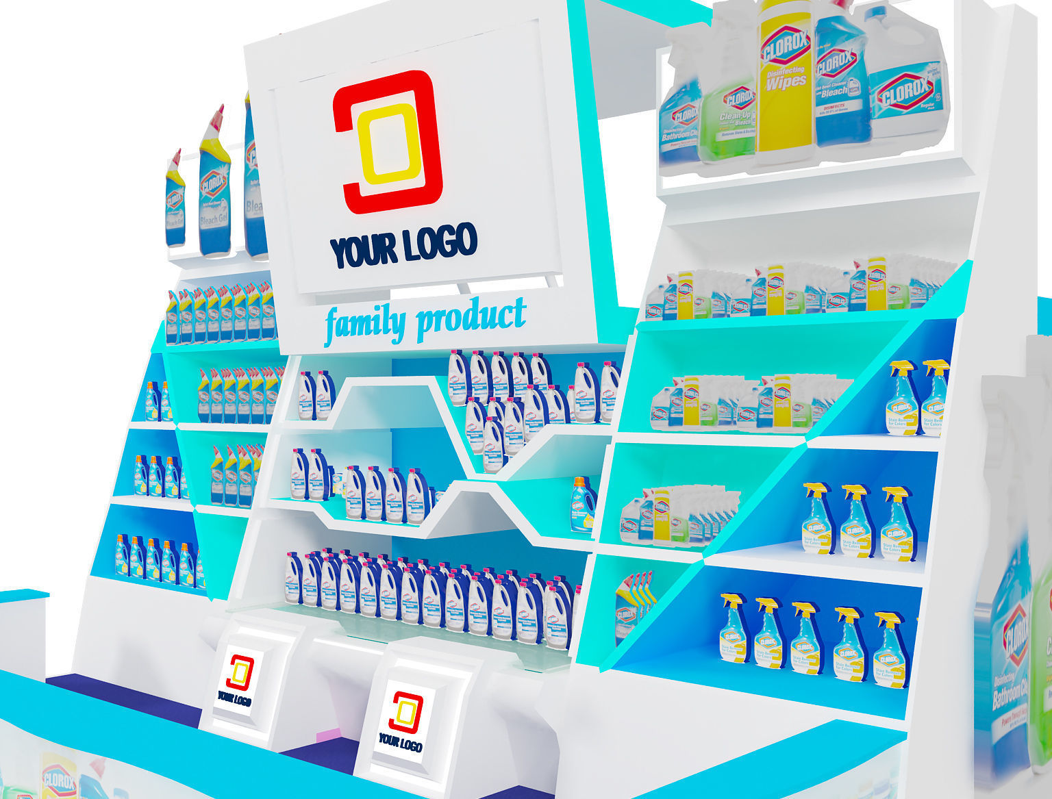 Booth Exhibition Stand a22 3D model_4