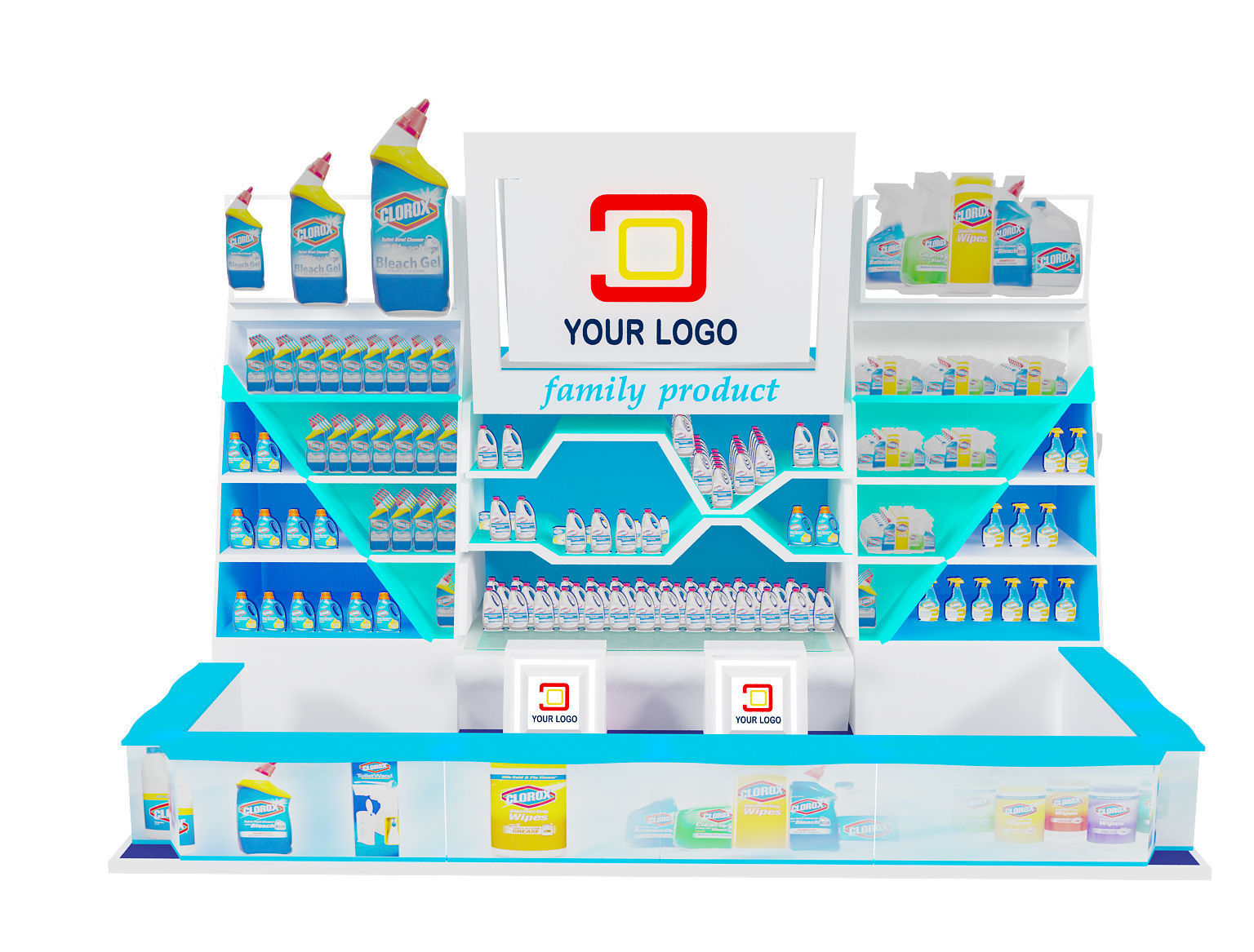 Booth Exhibition Stand a22 3D model_2