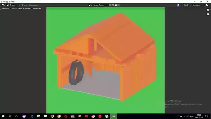 abandoned barn Free low-poly 3D model