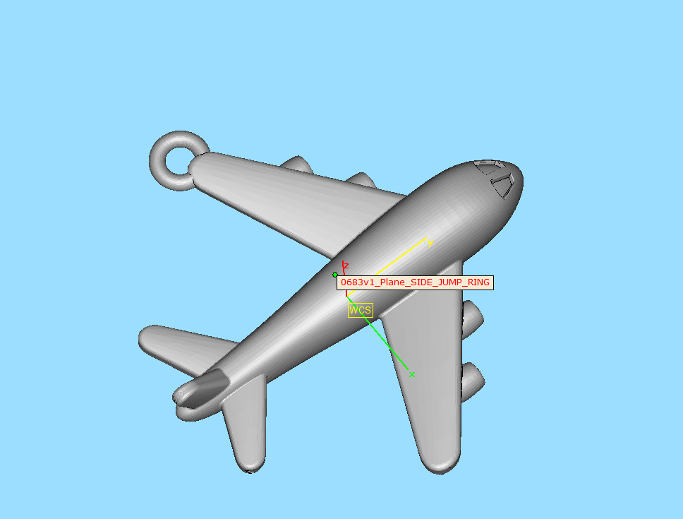 Airplane Pendant Travel Necklace  Own Design 3dprint Wax 3D print model_11