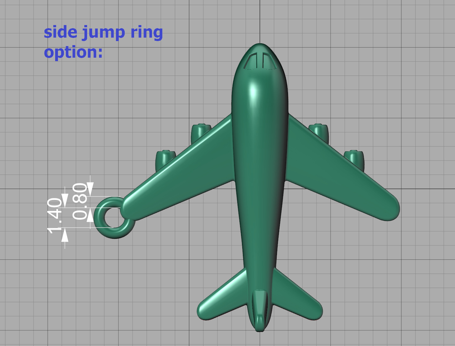 Airplane Pendant Travel Necklace  Own Design 3dprint Wax 3D print model_10