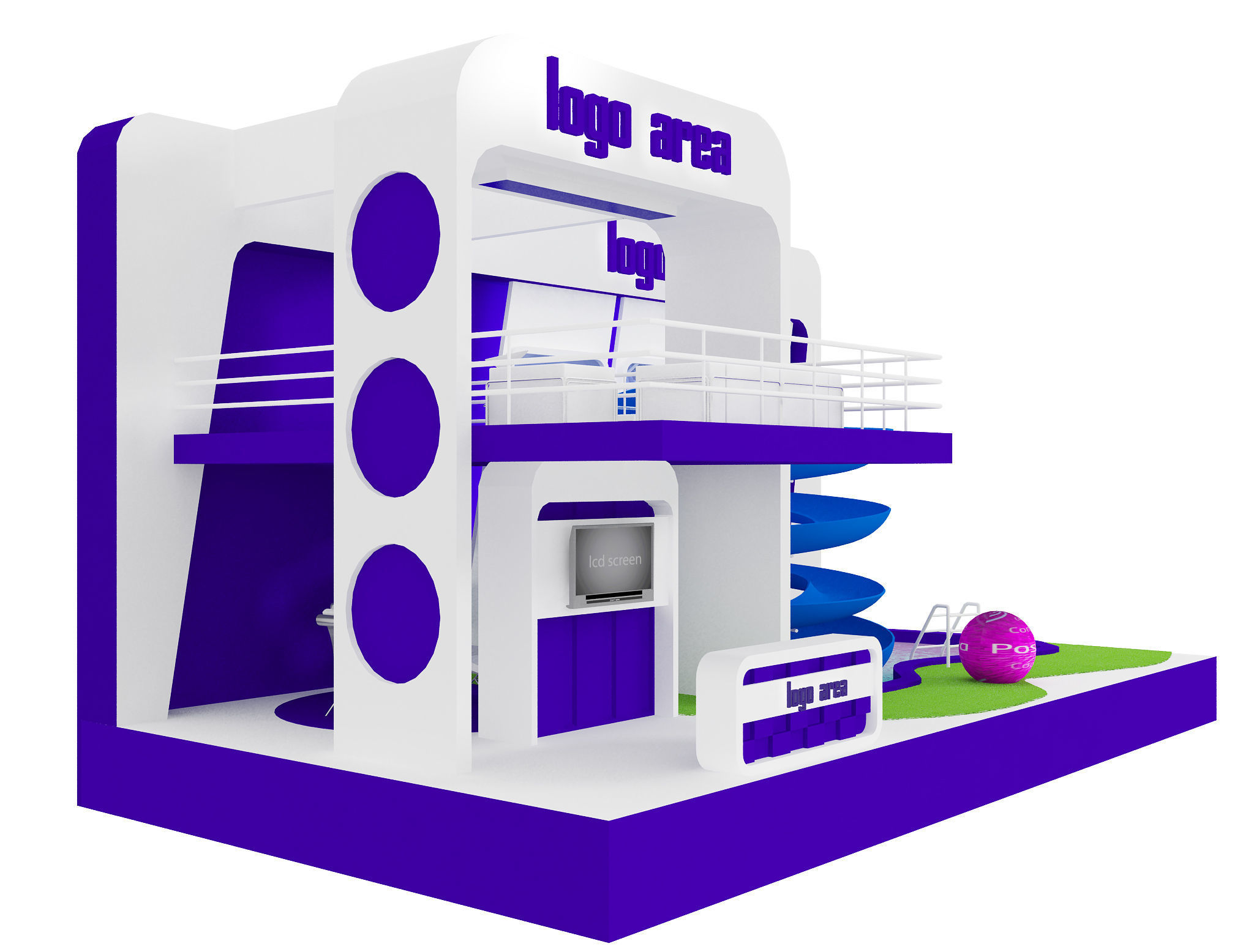  Booth Exhibition Stand a20  3D model_8