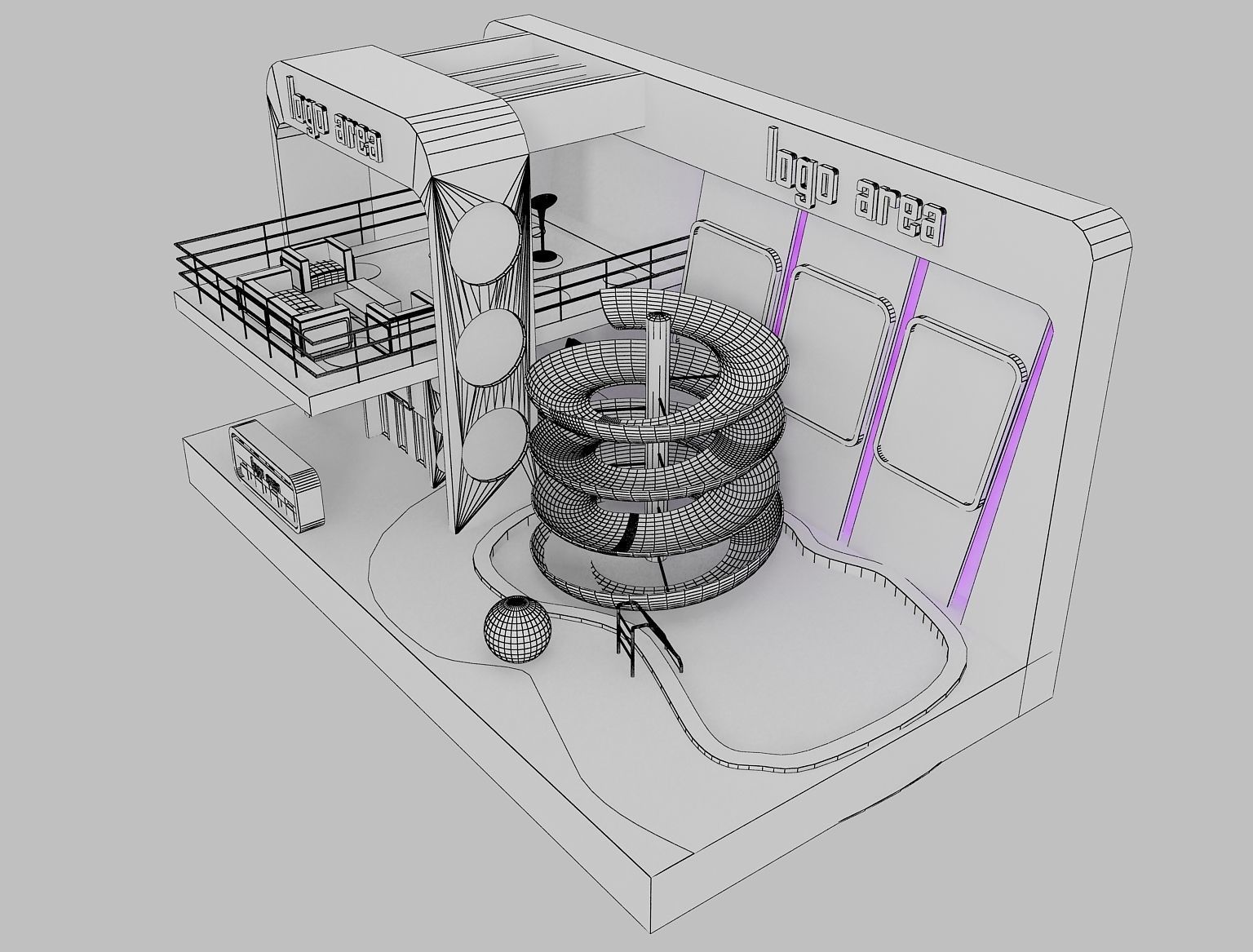  Booth Exhibition Stand a20  3D model_5