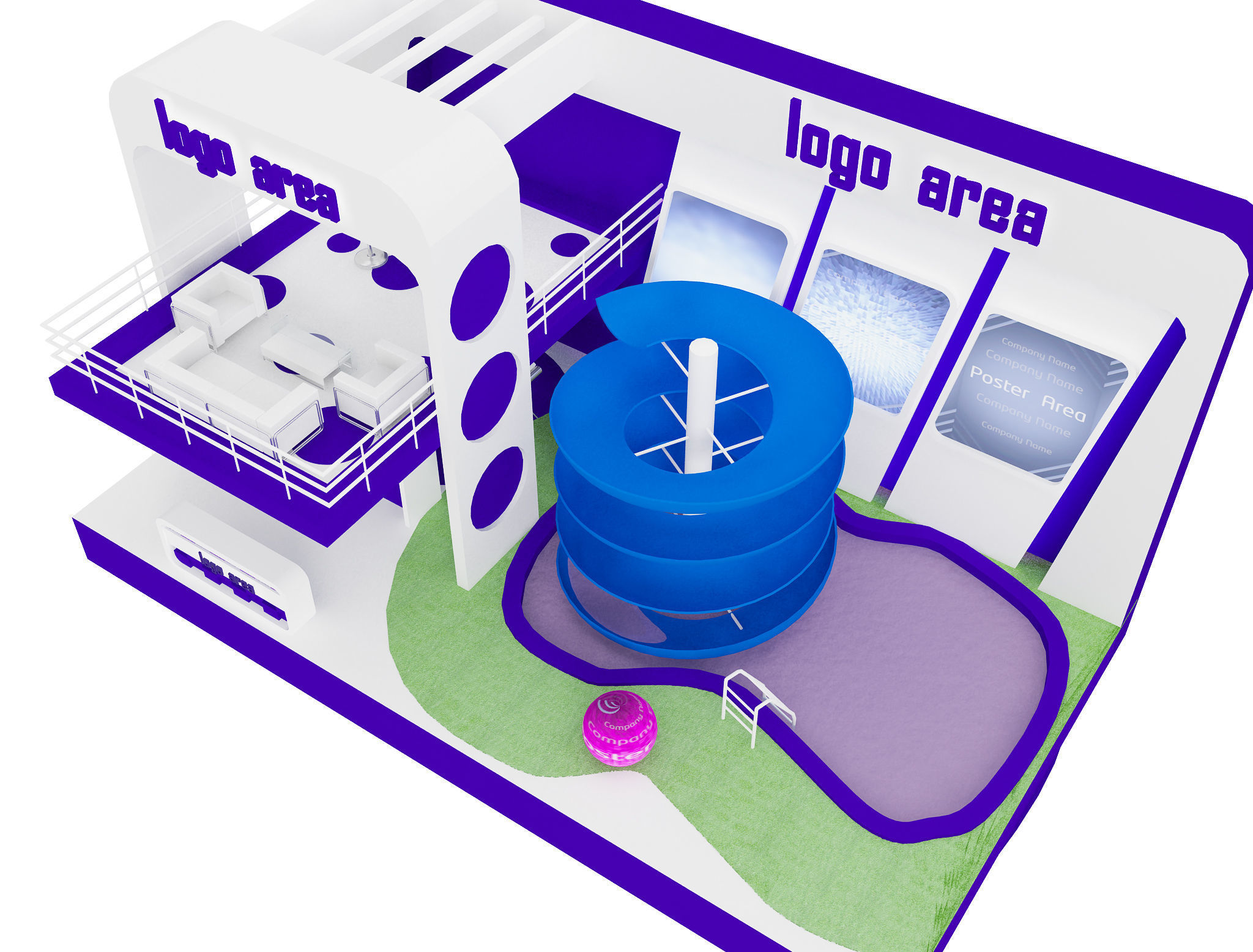  Booth Exhibition Stand a20  3D model_10