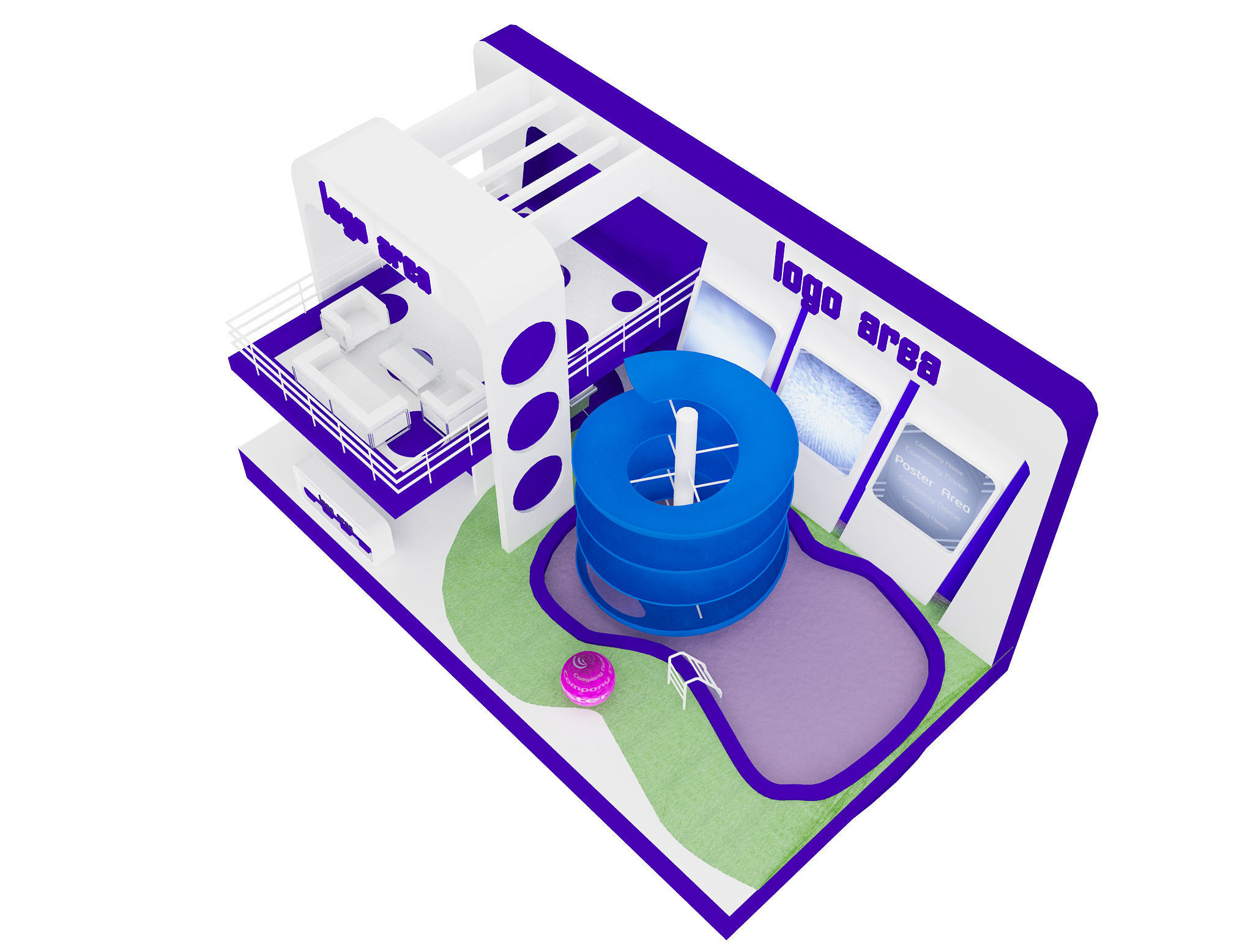  Booth Exhibition Stand a20  3D model_16