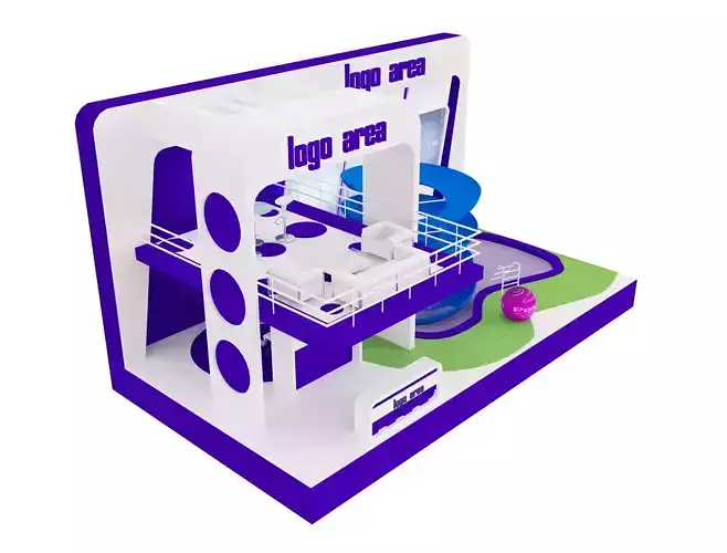  Booth Exhibition Stand a20  3D model