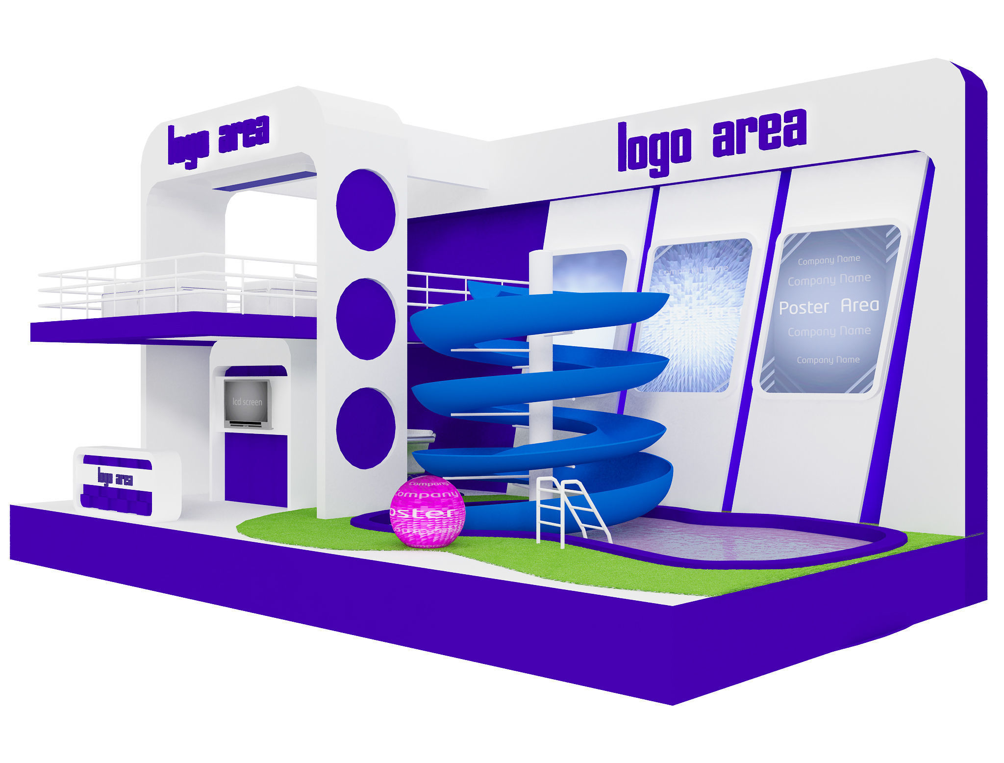  Booth Exhibition Stand a20  3D model_6