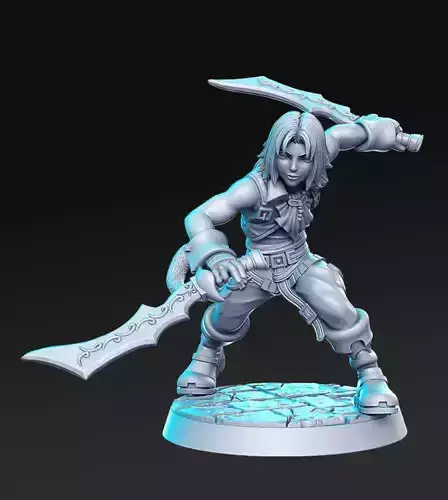 Zidane Final Fantasy 32mm Pre-supported  3D print model