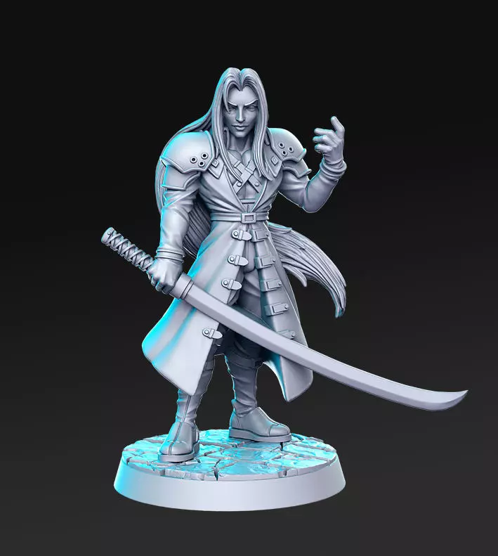Sephiroth Final Fantasy 32mm Pre-supported  3D print model_0
