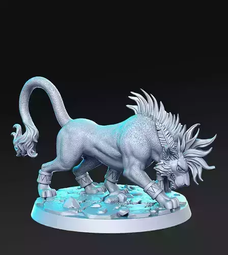 Red XIII Final Fantasy 32mm Pre-supported  3D print model