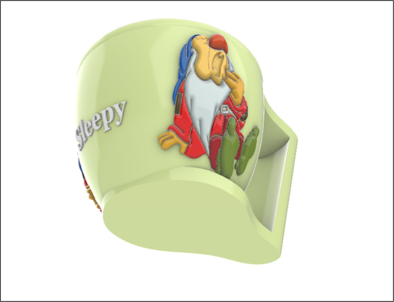 Decorative Cup Sleepy 3D model_1