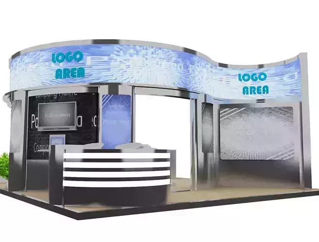  Booth Exhibition Stand a18  3D model